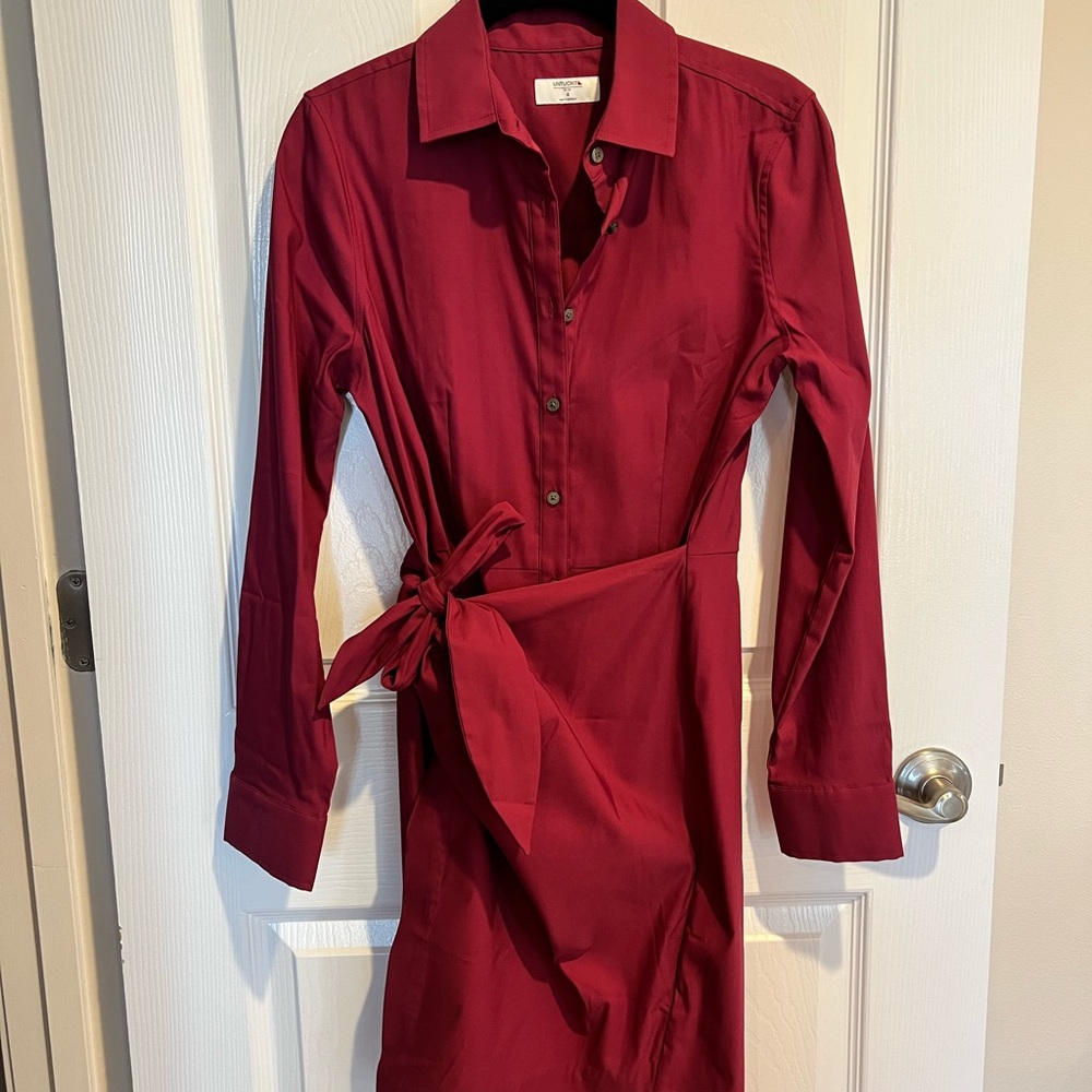 Never worn - Elegant Red Shirt Dress